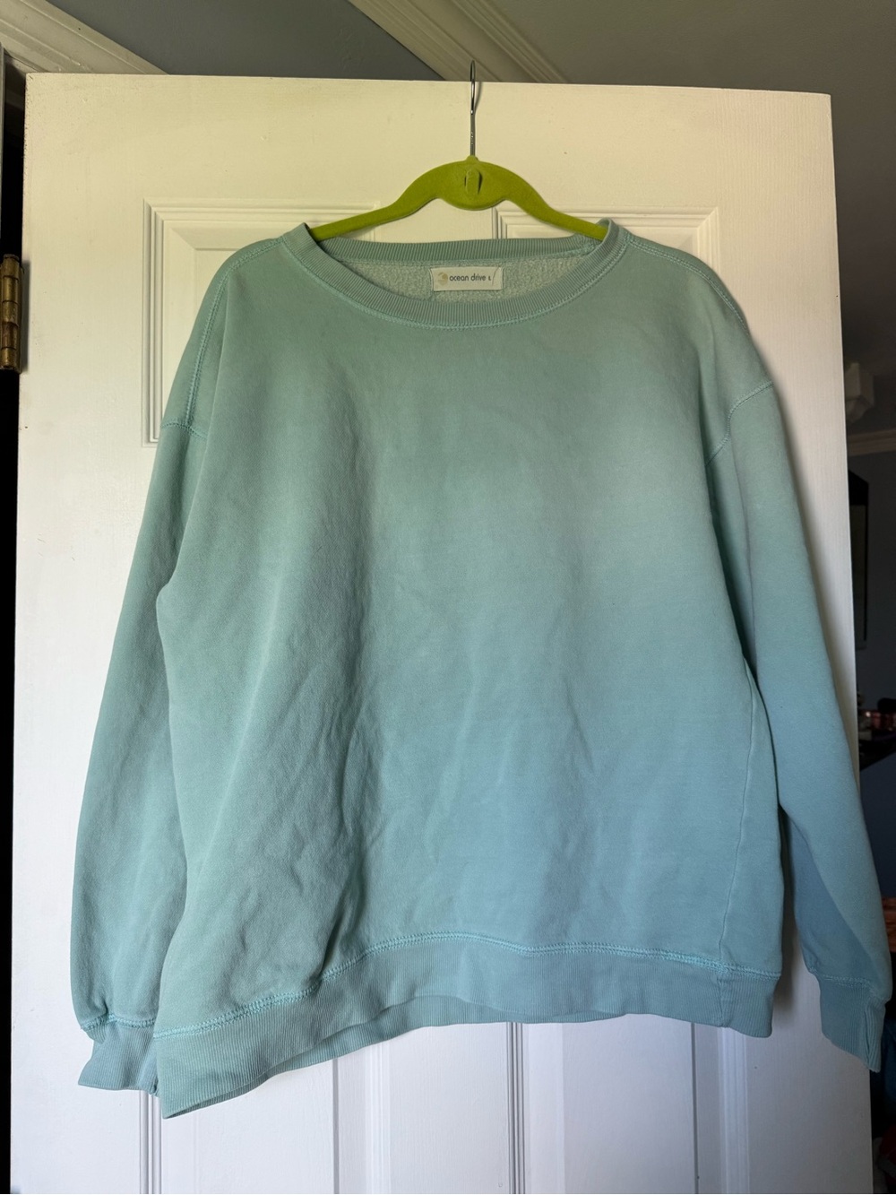 Ocean Drive Light Aqua Crewneck Sweatshirt